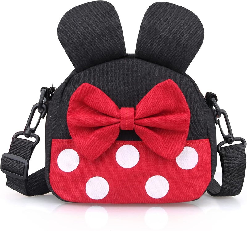 Dksyee Cute Crossbody Purse for Little Girls Toddler Mini Mouse Travel Crossbody Bag Small Kids Shoulder Handbag Mini Cartoon Cross Body Bag - Image 1